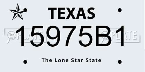 15975B1 Texas License Plate