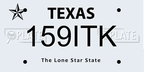 159ITK Texas License Plate