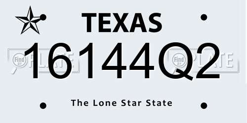 16144Q2 Texas License Plate