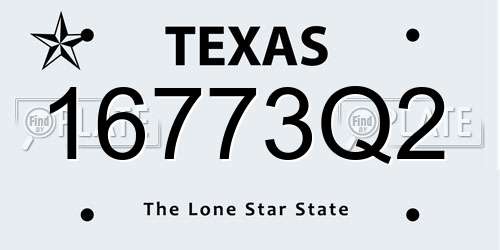 16773Q2 Texas License Plate