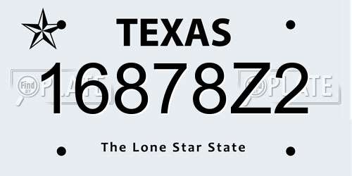 16878Z2 Texas License Plate