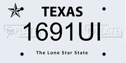 1691UI Texas License Plate