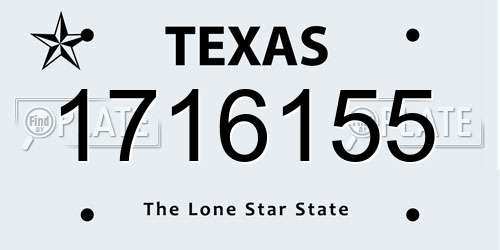 1716155 Texas License Plate