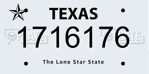 1716176 Texas License Plate