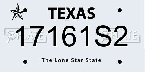 17161S2 Texas License Plate