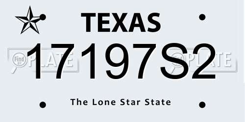 17197S2 Texas License Plate