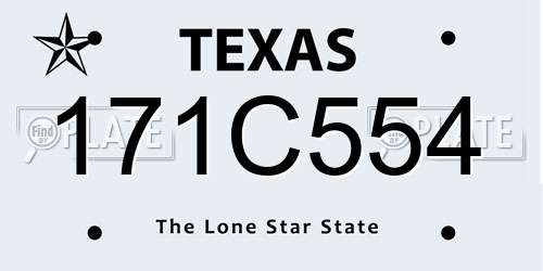 171C554 Texas License Plate