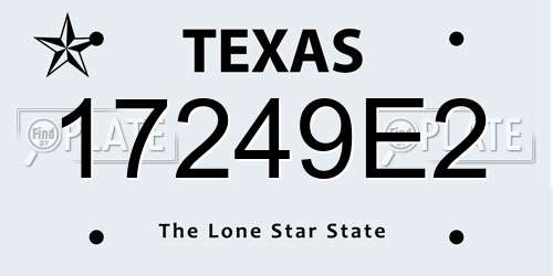 17249E2 Texas License Plate