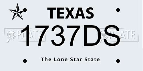 1737DS Texas License Plate