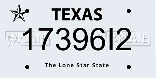 17396I2 Texas License Plate