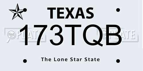 173TQB Texas License Plate