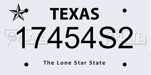 17454S2 Texas License Plate