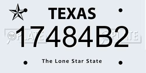 17484B2 Texas License Plate
