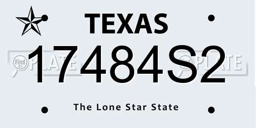17484S2 Texas License Plate