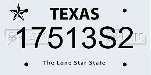 17513S2 Texas License Plate