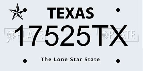 17525TX Texas License Plate