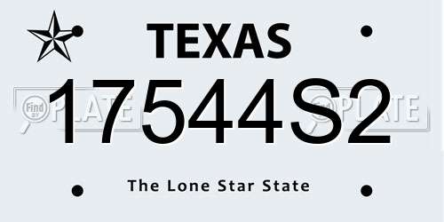 17544S2 Texas License Plate