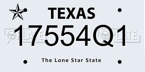 17554Q1 Texas License Plate