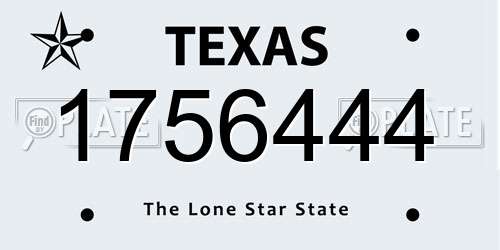1756444 Texas License Plate