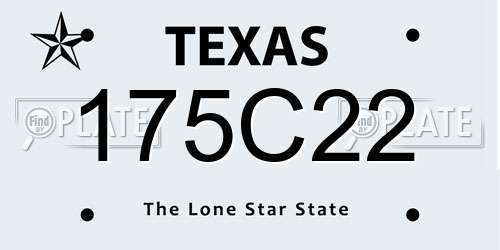 175C22 Texas License Plate