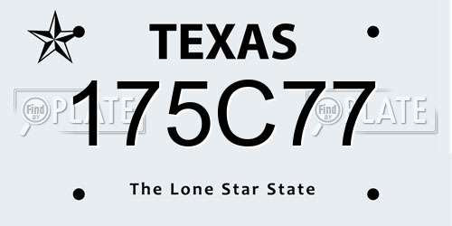 175C77 Texas License Plate