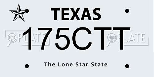 175CTT Texas License Plate