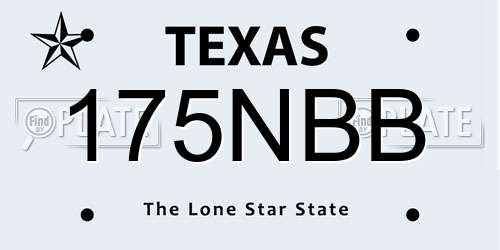 175NBB Texas License Plate