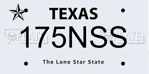 175NSS Texas License Plate
