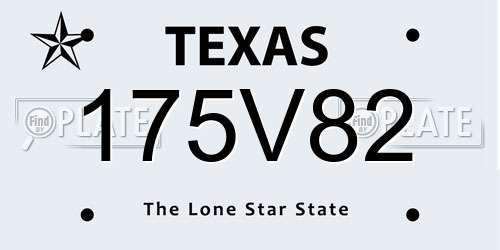 175V82 Texas License Plate