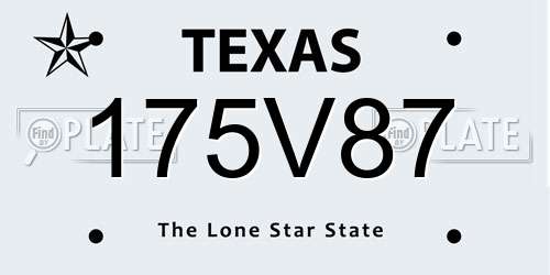 175V87 Texas License Plate