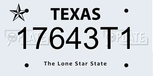 17643T1 Texas License Plate