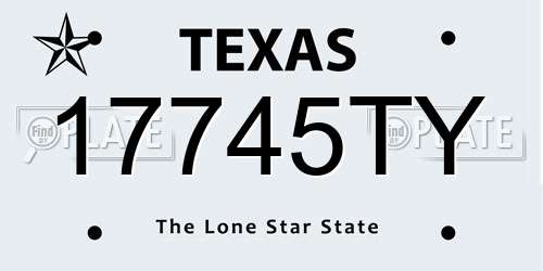 17745TY Texas License Plate