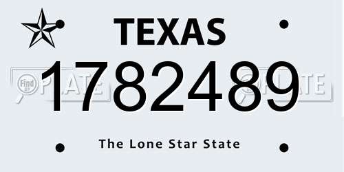 1782489 Texas License Plate