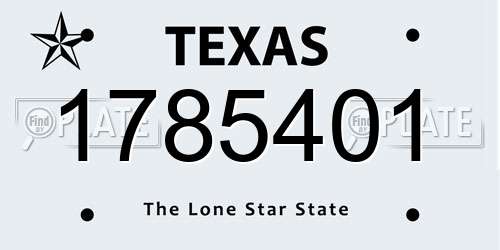 1785401 Texas License Plate