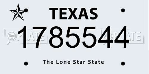 1785544 Texas License Plate