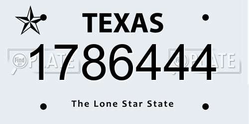 1786444 Texas License Plate
