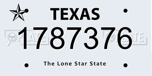 1787376 Texas License Plate