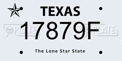 17879F Texas License Plate