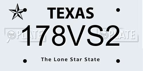 178VS2 Texas License Plate