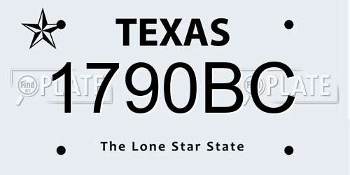 1790BC Texas License Plate