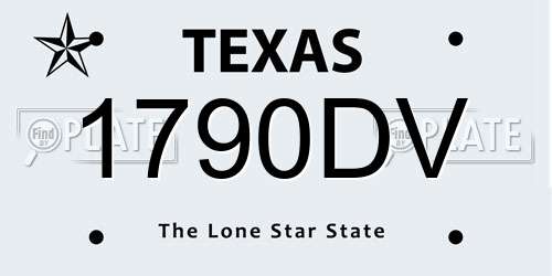 1790DV Texas License Plate
