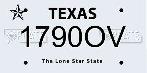 1790OV Texas License Plate