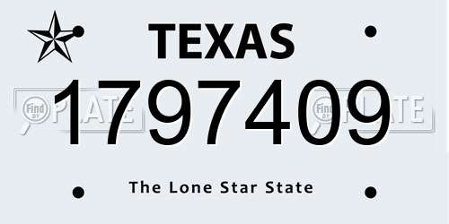 1797409 Texas License Plate