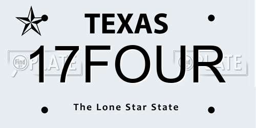 17FOUR Texas License Plate