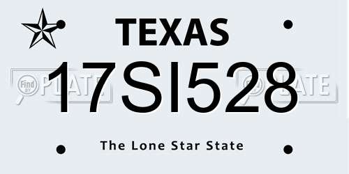 17SI528 Texas License Plate