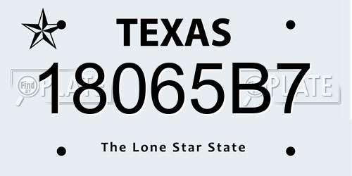 18065B7 Texas License Plate