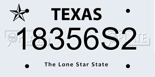 18356S2 Texas License Plate