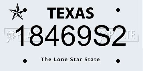 18469S2 Texas License Plate
