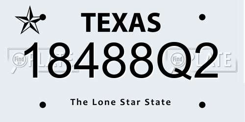18488Q2 Texas License Plate