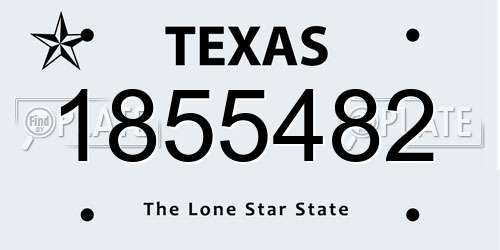 1855482 Texas License Plate